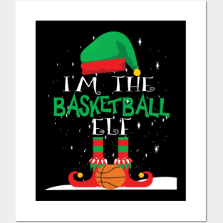 basketball elf matching family group christmas gift Posters and Art